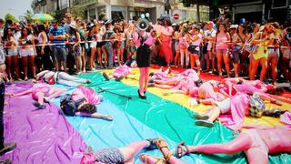 2013 Pride Parade in Tel Aviv, Israel: An anarcho-queer collective Mashpritzot held a die-in to protest Israeli pinkwashing, and the homo-normative priorities of the city-sposored LGBT center.
